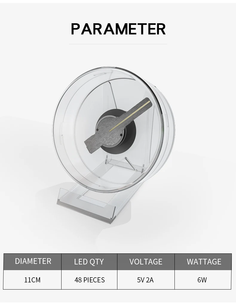 new design led 3d Super mini hologram fan display Round portable 3d holographic fan 11cm Mobile App control hologram projector