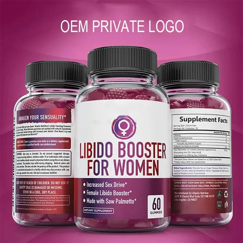 Private Label OEM Libido Booster Gummies for Women Saw Palmetto Natural Herb Female Libido Booster Gummy