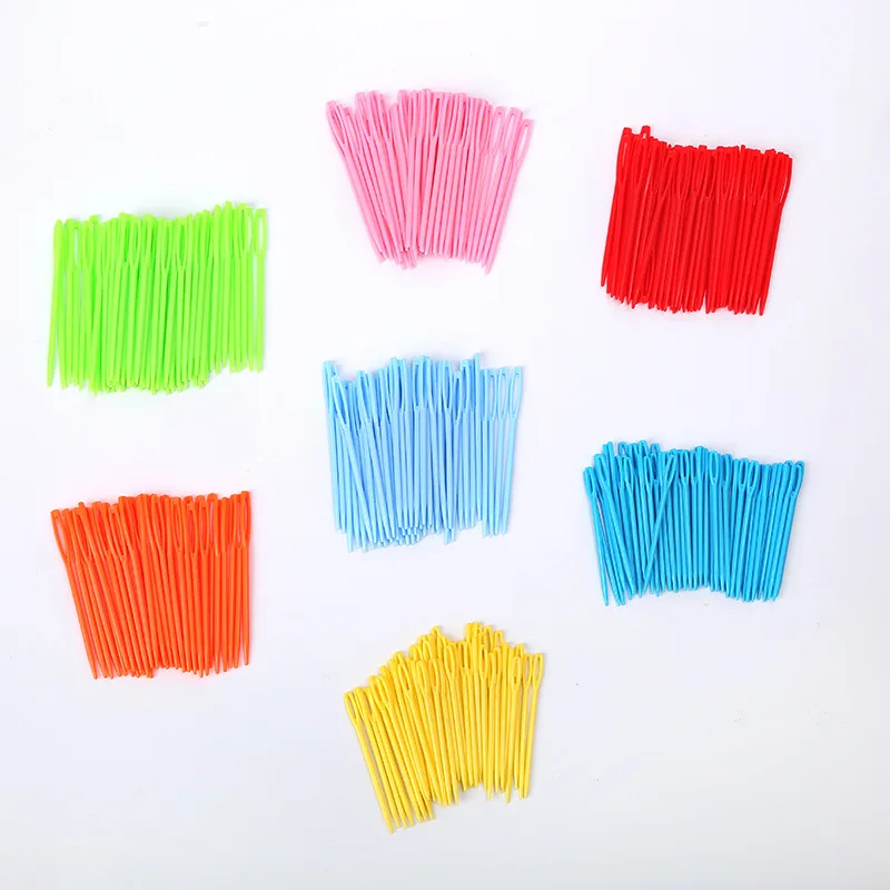 Plastic sewing needle handmade sweater needle environmental protection colorful plastic wool needle