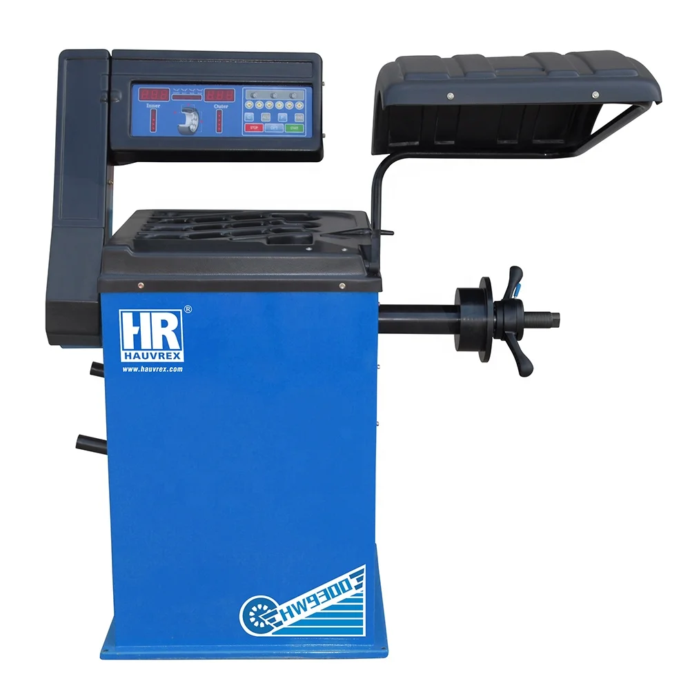 HW9300 maquina de equilibrado de ruedas manual, equilibradora de ruedas con certificado CE
