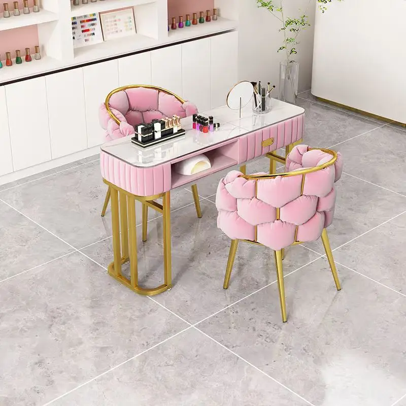 Manicure Table Nail Desk Station w/Electric Dust Collector Nail Makeup Table with Storage Drawer Salon Equipment for beauty