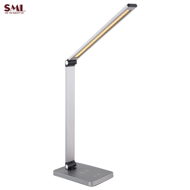 SML Беспроводная зарядка USB светодио дный Настольная Лампа Приспособление Современный гибкий сложенный светодио дный настольная лампа Диммируемый Светильник настольная лампа