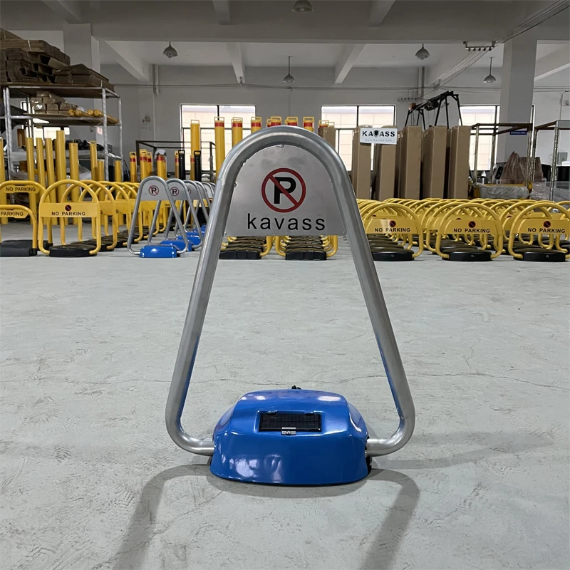 Waterproof Intelegent Yellow Electric Personal lockable Automatic Car Solar Powered Parking lot Barrier  Lock with Solar Pannel