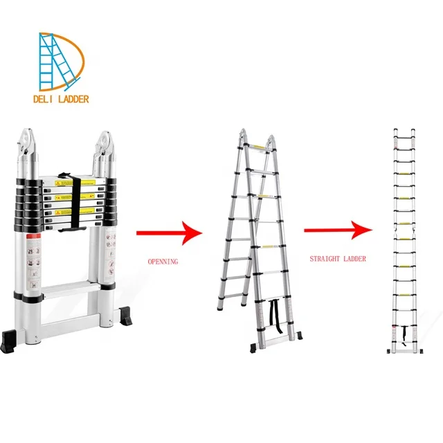 Retractable Foldable Aluminium Multipurpose Telescopic Extension Ladder