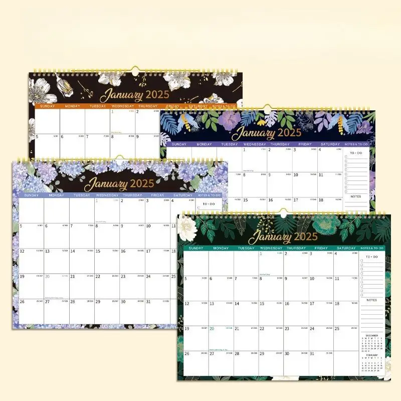 2025 Flower Wall Desk Calendar Printing Durable Standing Anti-slip Calender Luxury Calender Gift for Home Office Supplier