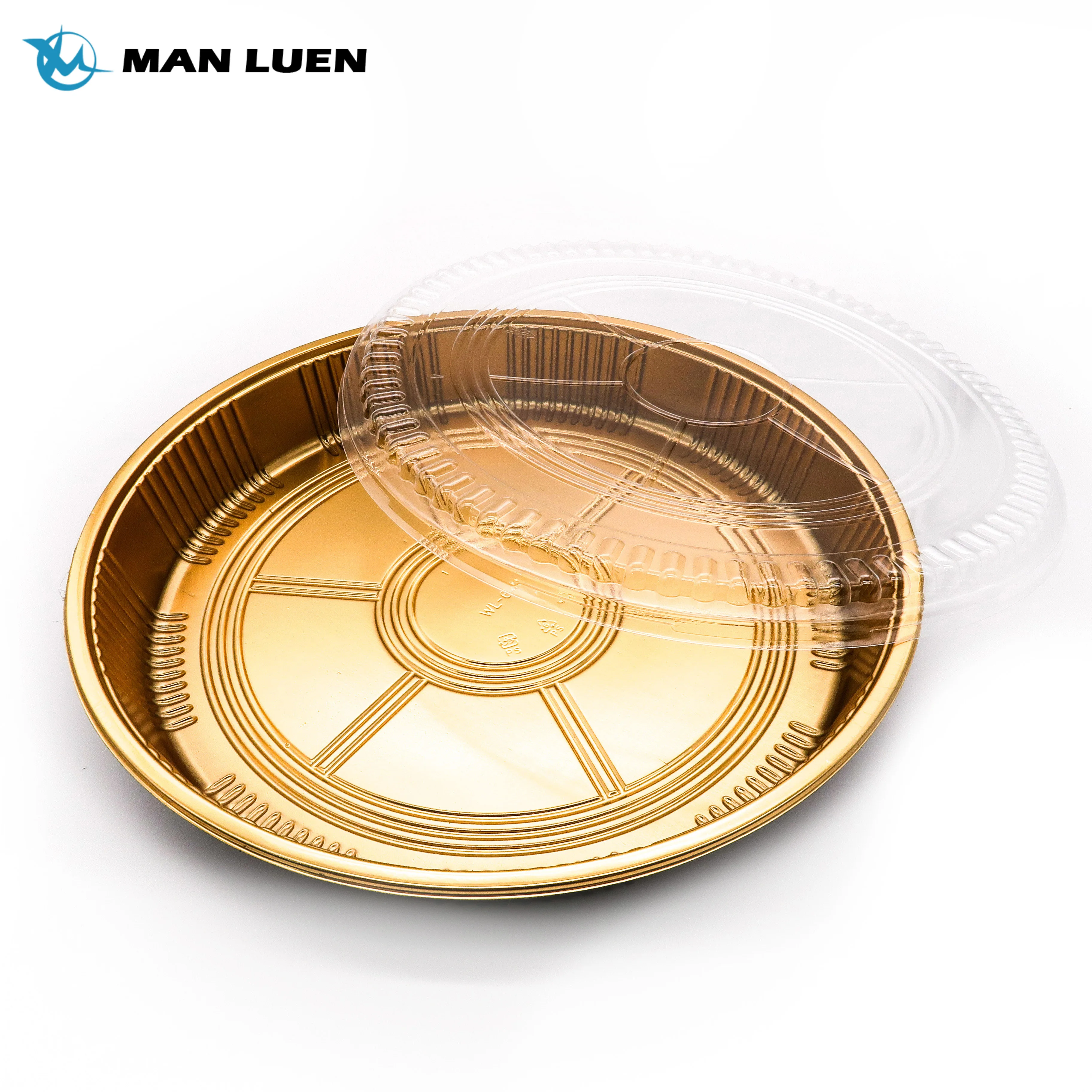 Plastic Japanese Style To Go Sushi Box Disposable Customizable Takeaway Round Sushi Tray