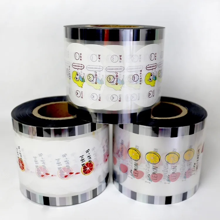 Roll Film Color Printed snack nuts promotional flexible  transparent ldpe black and white film