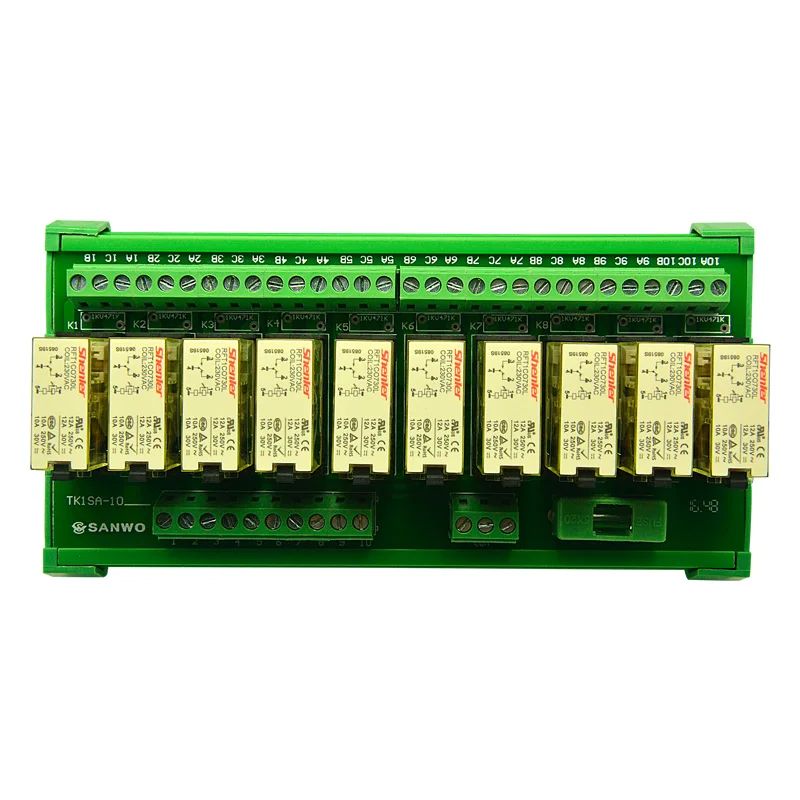 10-way sloke модуль RFT1C0730 PLC промежуточное электромагнитное реле Модуль 12v24v транзистор DC защиты плата управления