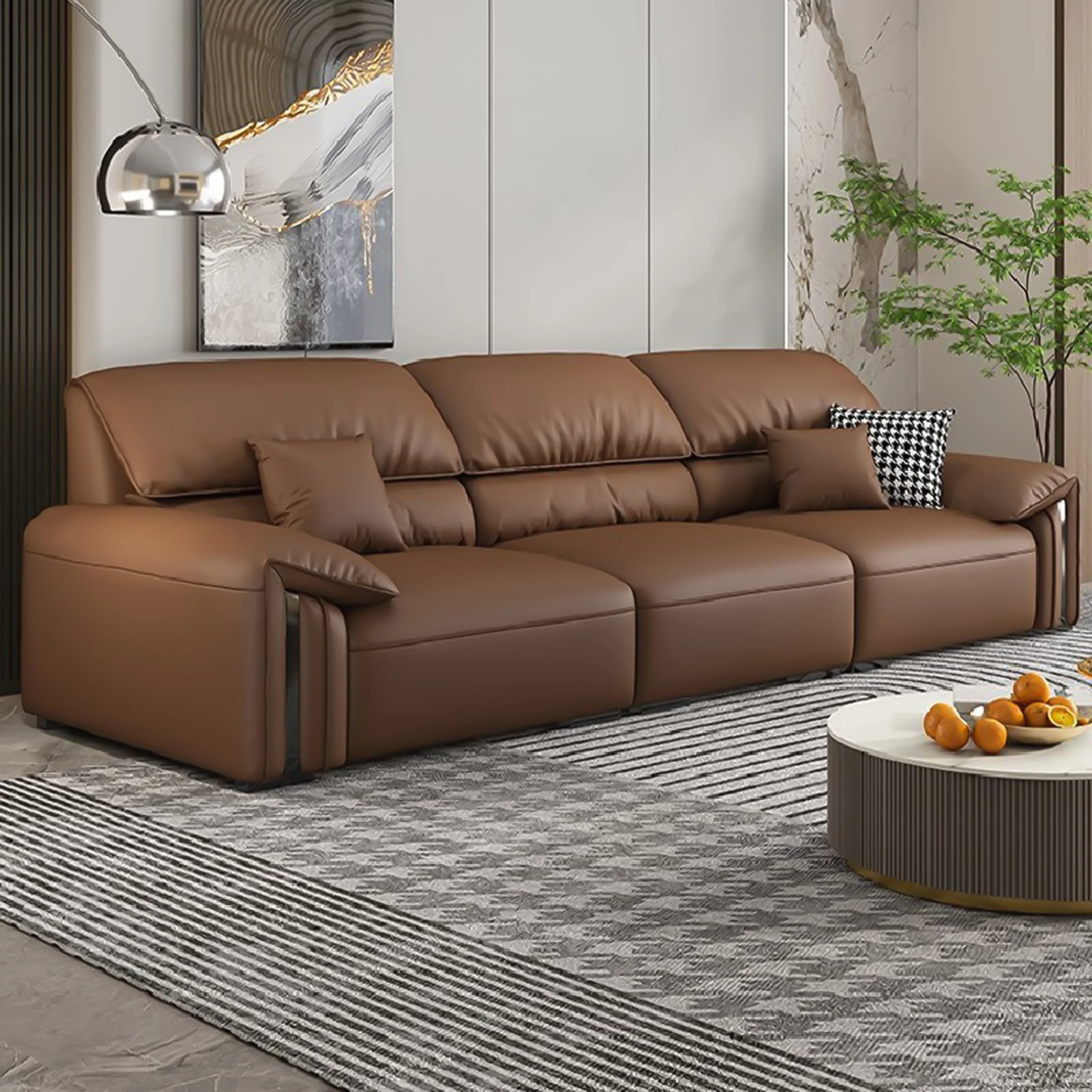 New Wholesale Classic High End Luxury Sofa Waiting Room Loveseat Soft Couches Living Room Furniture Leather Sofas