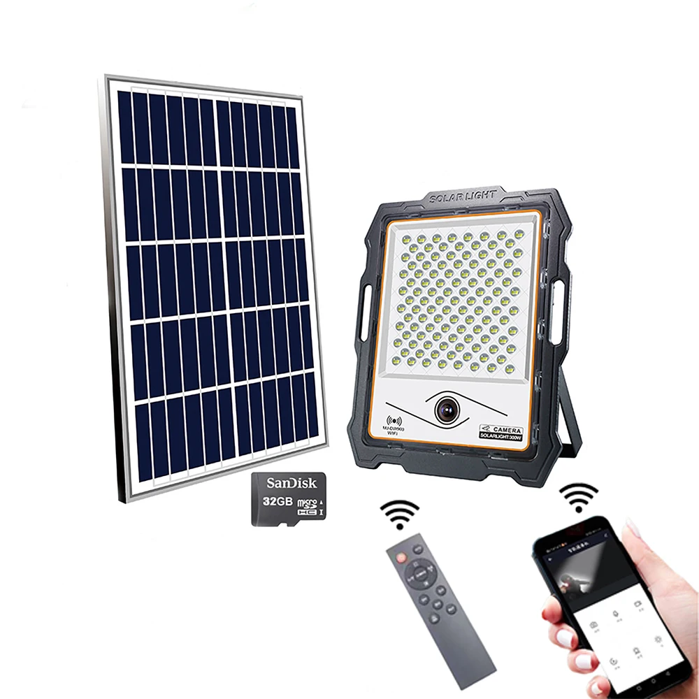 CCTV Monitor LED solar flooding light Human body induction 100w 200w 300w 400w 600w outdoor solar flight light