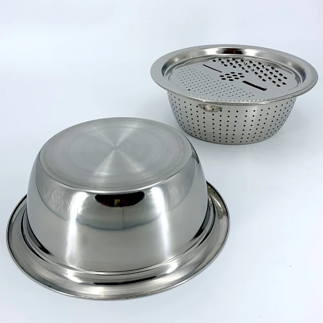 Stainless steel carrot grater set with rice sieve grater plate