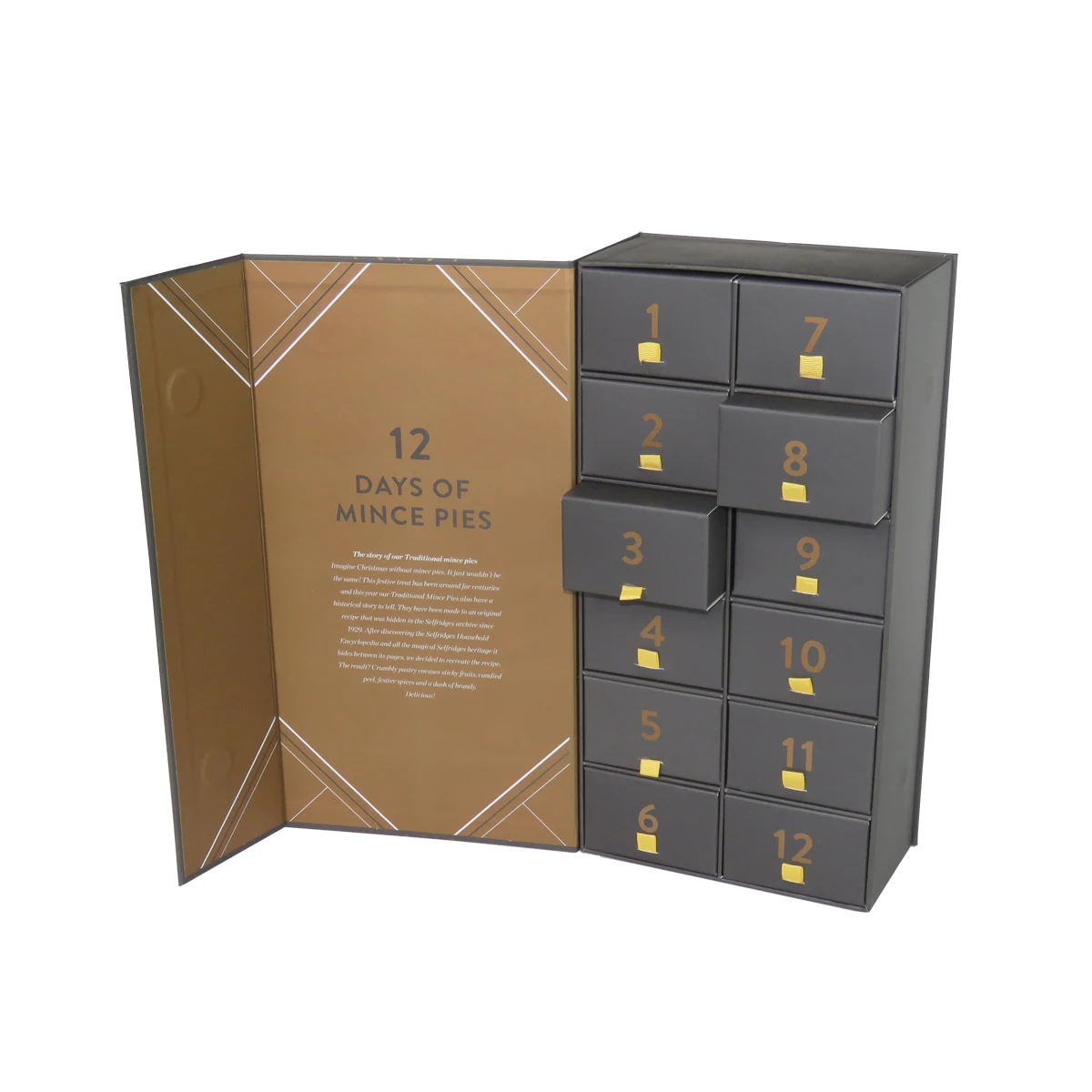 Custom Limited Edition Whiskey Drams Chocolate Surprise 12 Days of Christmas Advent Calendar Box