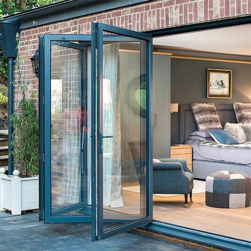 Factory Accordion Door Folding Interior Soundproof Bifold Doors Aluminium Folding Patio Door