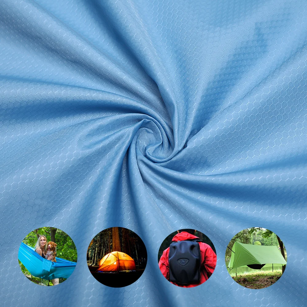 70 Denier Hexagon Ultralight Ripstop Nylon Fabric For Camping Hammocks And Rain Tarps