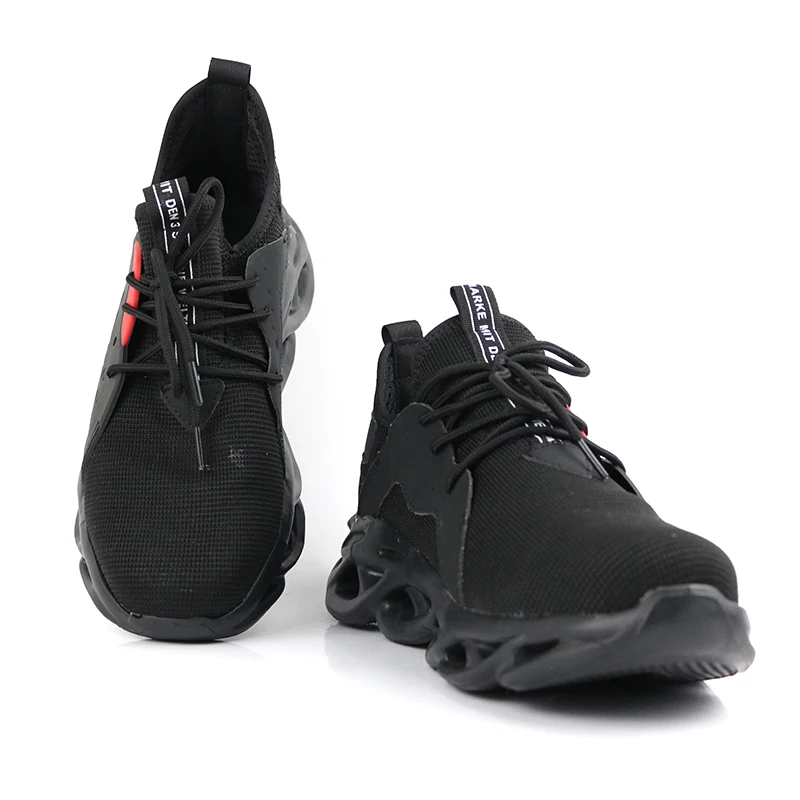 black sneaker runner fashion steel toe woodland sport female work safety shoes for welder