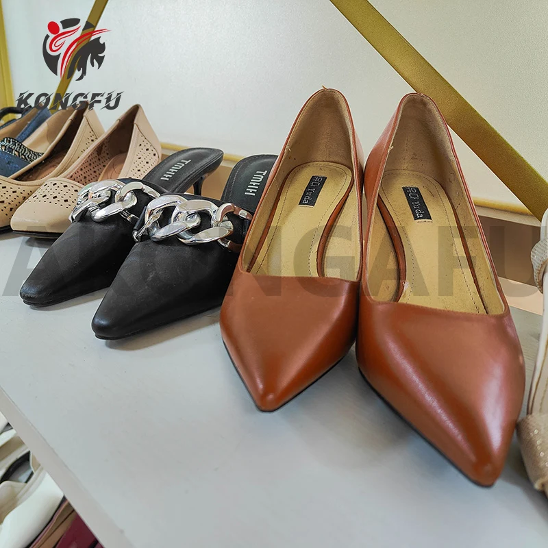 AKONGFU Leather Sandals high heels original used shoes wholesale bulk shoes shoes stock in uk