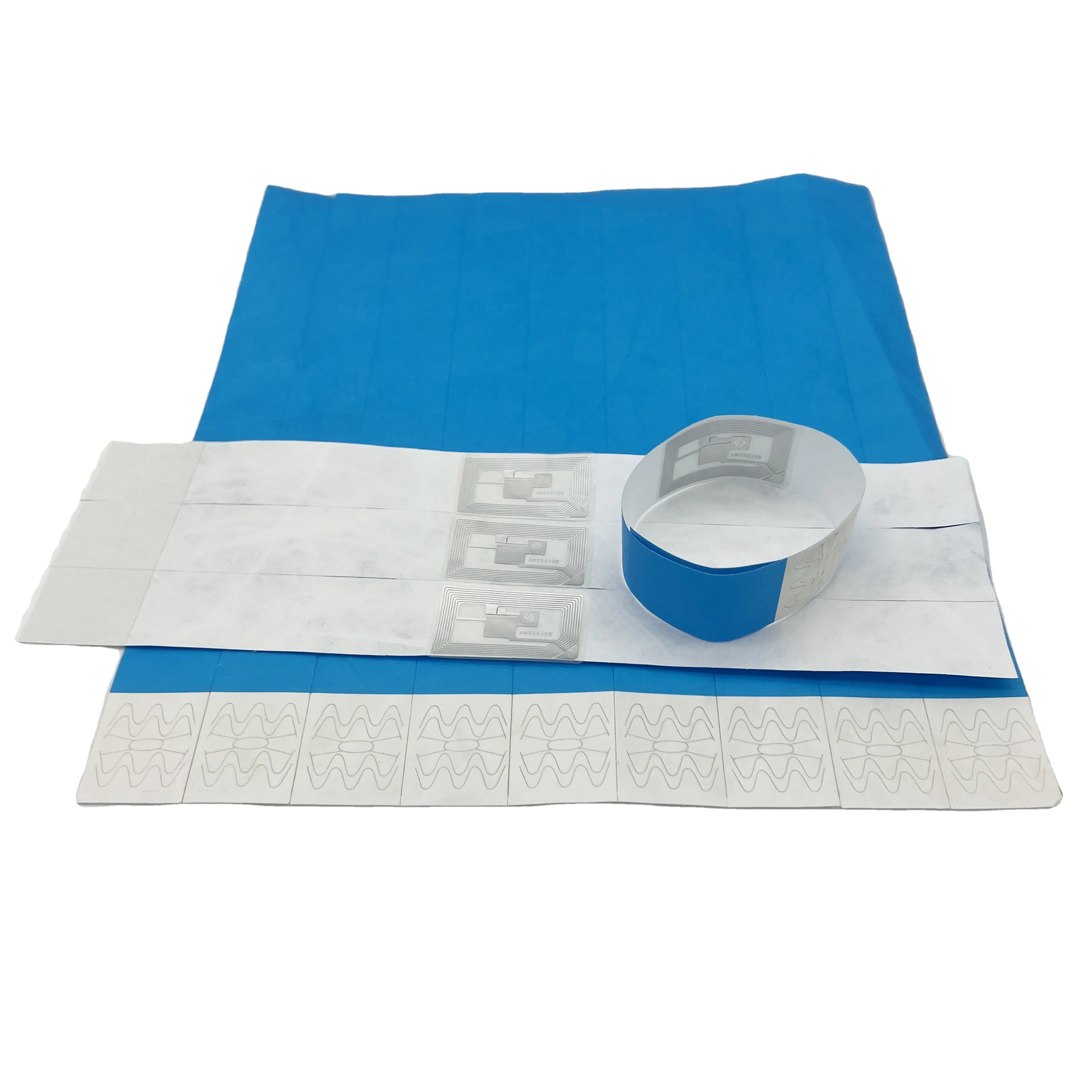 13.56mhz access control card rfid one time use wristband oem logo one time use tyvek  bracelet manufacturer