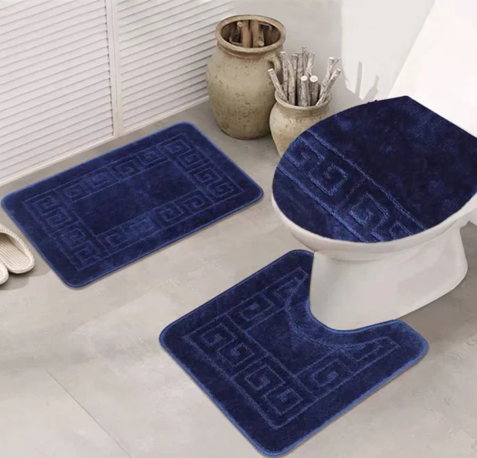 Коврики для ванной из микрофибры, набор нескользящих ковриков для ванной, хорошо впитывающие воду ворсистые коврики, коврики для ванной комнаты