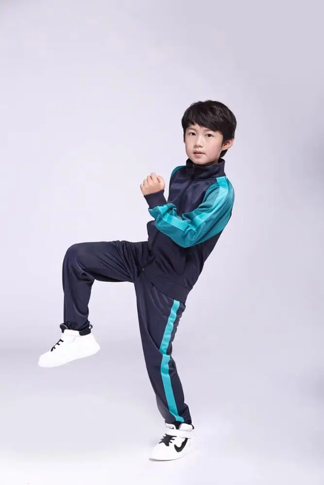 custom logo football club training suits Long sleeve Zipper jacket soccer suit