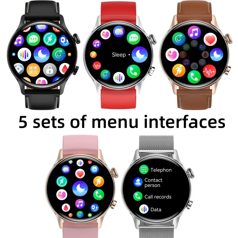 Premium active Health Features Full Touch Round screen AMOLED Smart Watch For Women Men HK8Pro Smartwatch