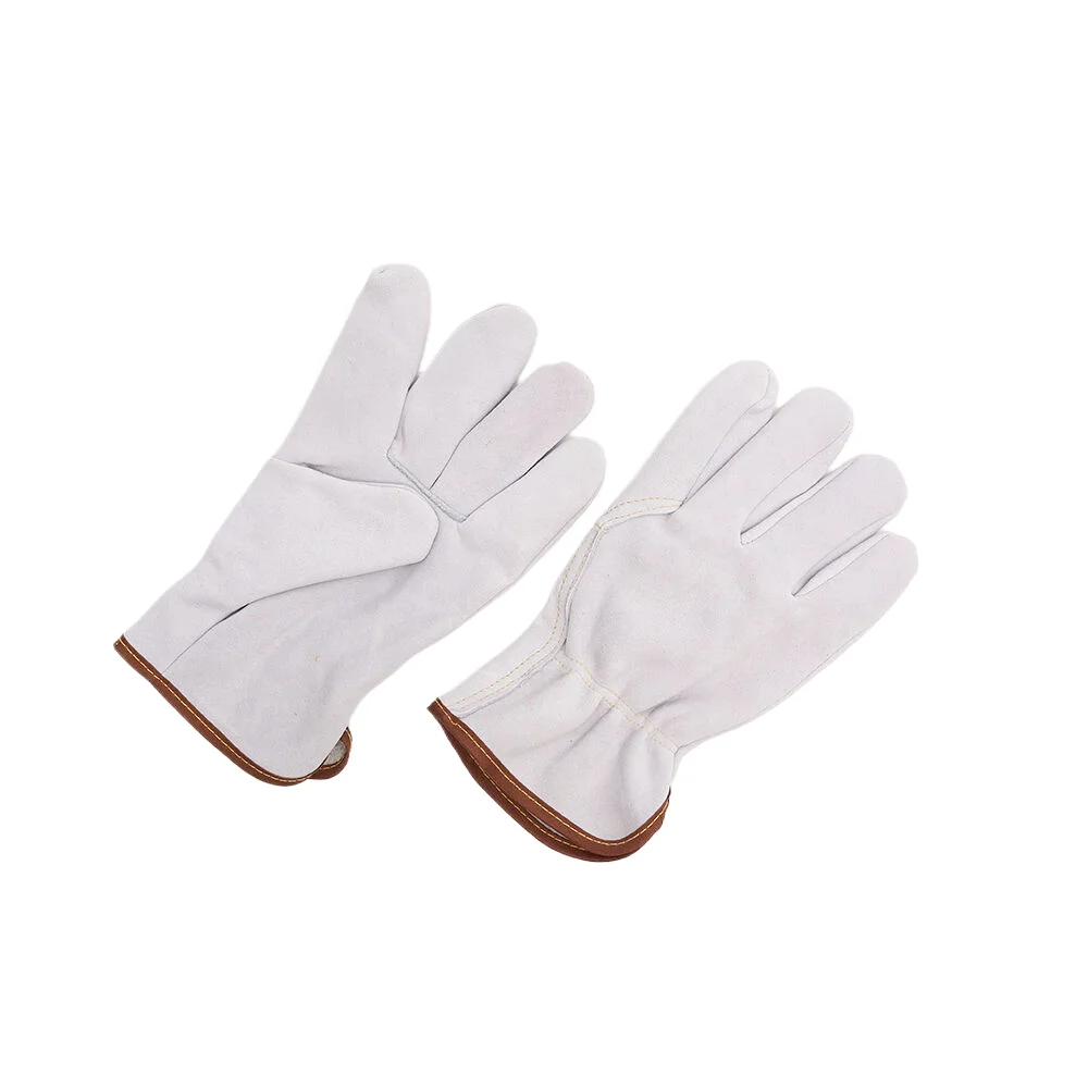 Sheep split Leather driver Gloves custom industrial construction  safety working Fireplace Heat Protection Heavy Duty  Gloves