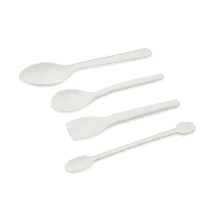 Hotels Restaurants Camping Disposable Cutlery Cornstarch Cutlery Set Disposable Knife Forks Spoons Napkins for Soup Cake Fruit