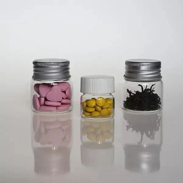 Mini Clear Glass Wishing Small Drift Bottle Vials Glass Tube Corked Jars Candy Bottle With Screw Cap