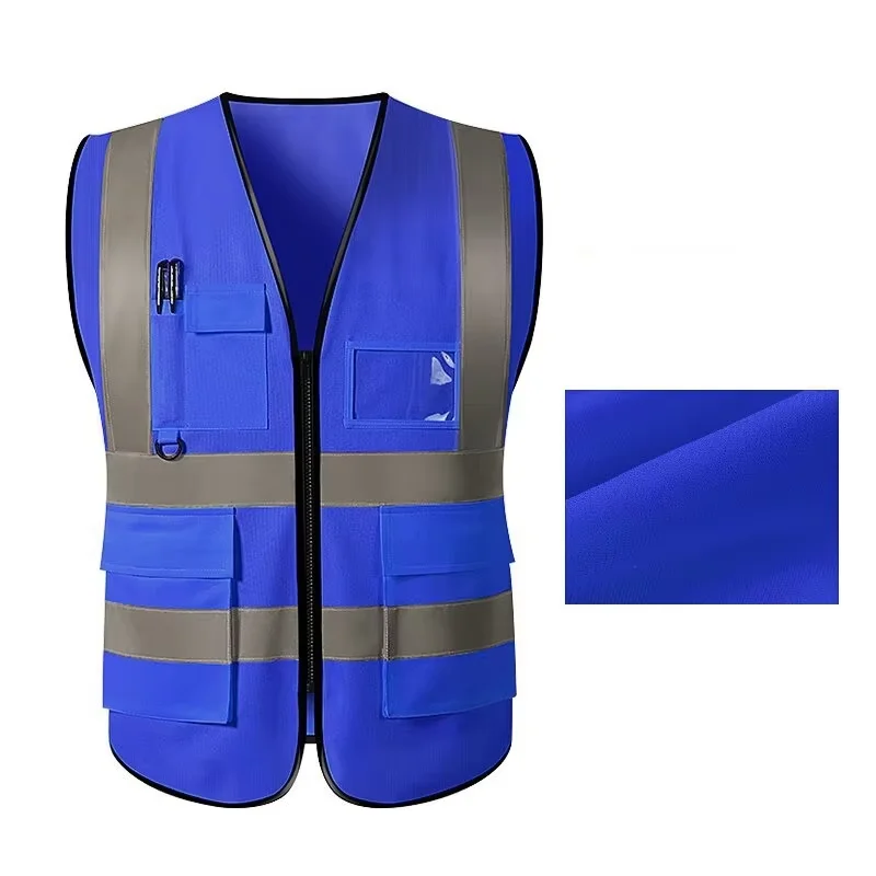 Construction Safety Workwear 100% Polyester Material Hi Vis Reflective Jackets for Outdoor Sanitation