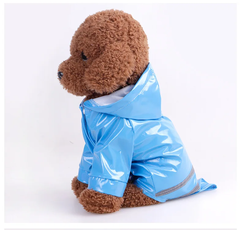 Spring Summer Fluorescence Color Waterproof Fashion Dog Raincoat Pet Clothes dog Rain coat