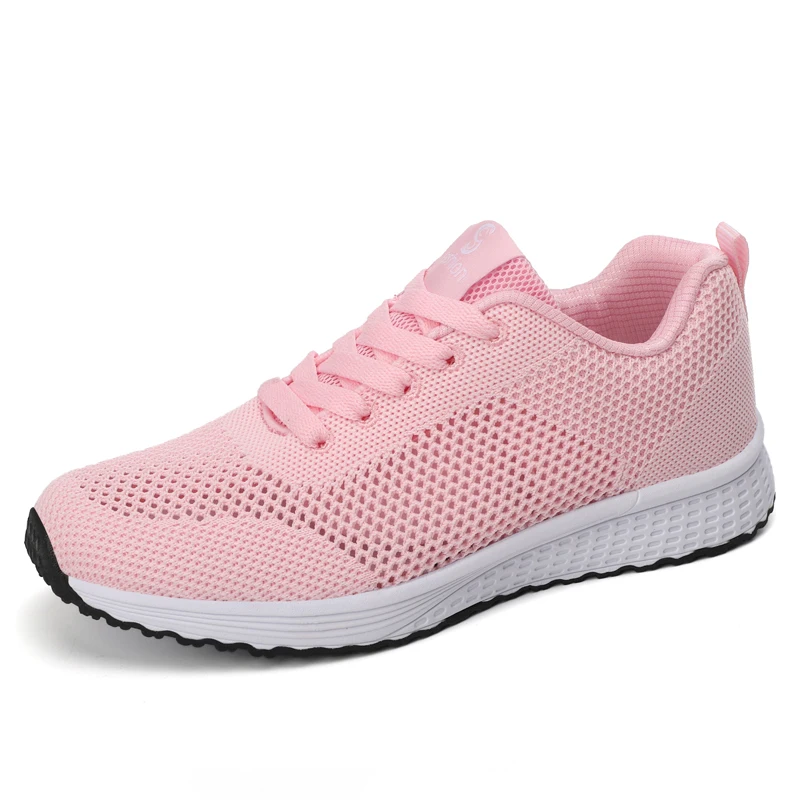 Factory price  women sport shoes pink walk sports shoes casual sports shoes running mountaineering