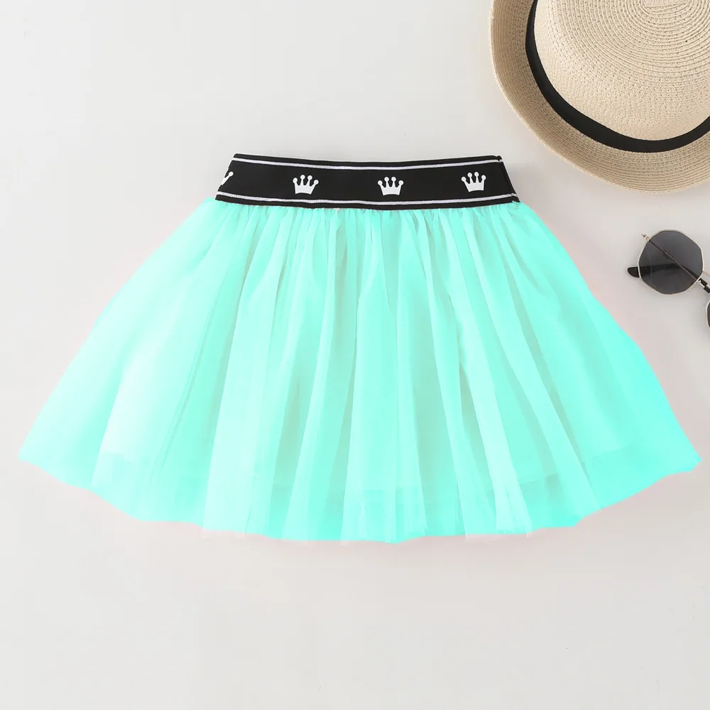 
Factory Sale Customized Size Colors Girls Irregular Tulle Skirts Fashion Elastic High Waist Layered Mesh Tutu Skirt 
