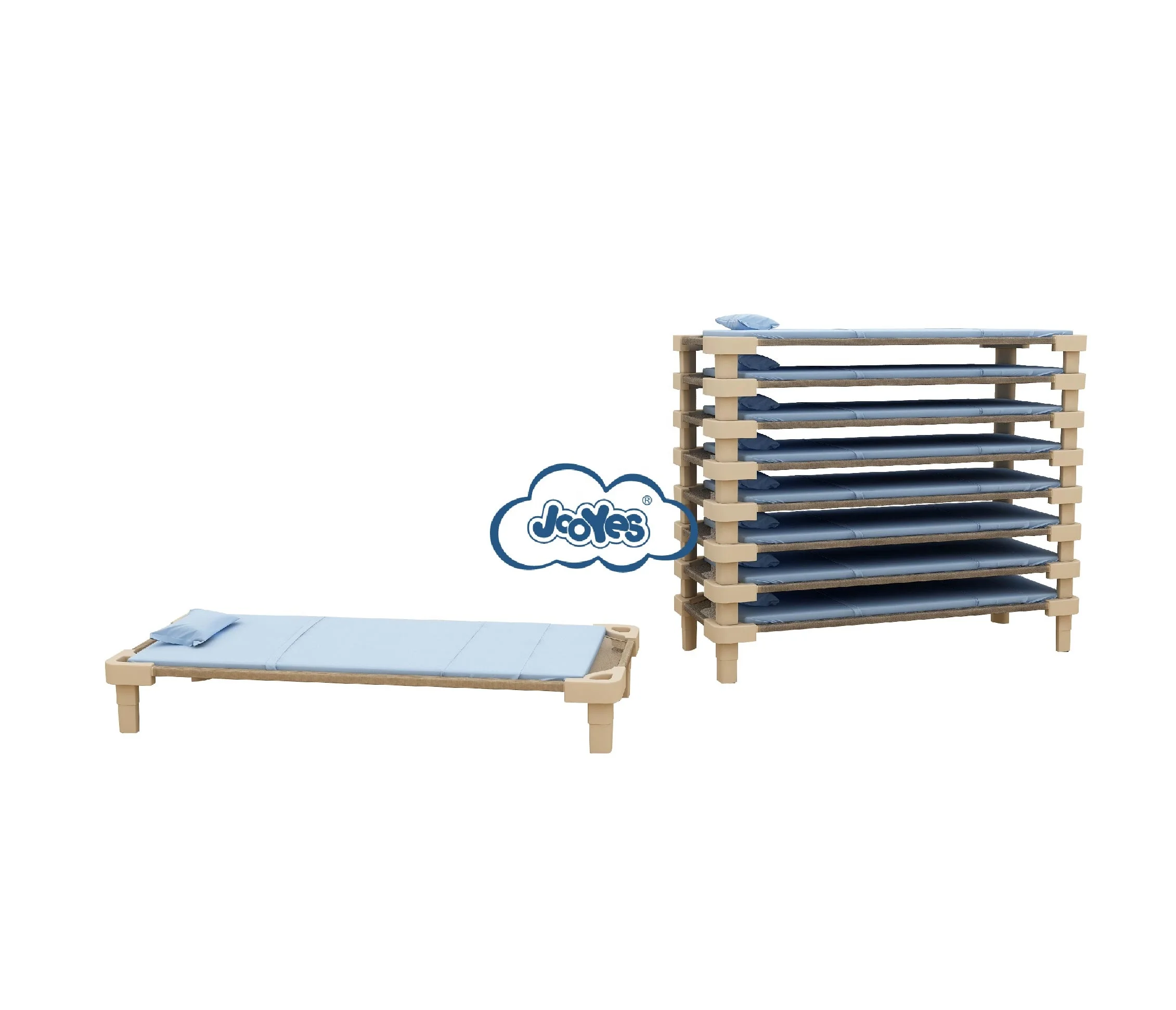 Preschool plastic folding bed kids kindergarten plastic bed