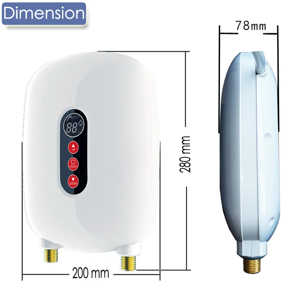 Modern Novel Design Electric Wate Hotwaterheaters Low Power Instant Electric Water Heater