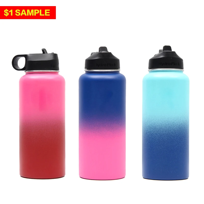 1 Gallon Frosted Metal Reusable Children Sublimation Insulated Stainless Steel Designer Bottles Big Vacuum Drinking Water Bottle