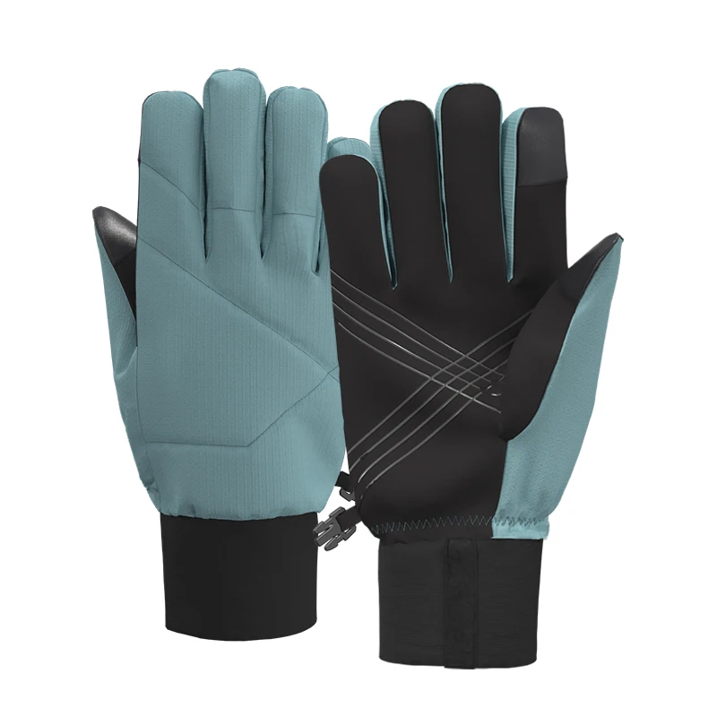 2024New Outdoor ski men custom warm ski sport winter warm waterproof windstopper anti-bacterium touch screen ski gloves