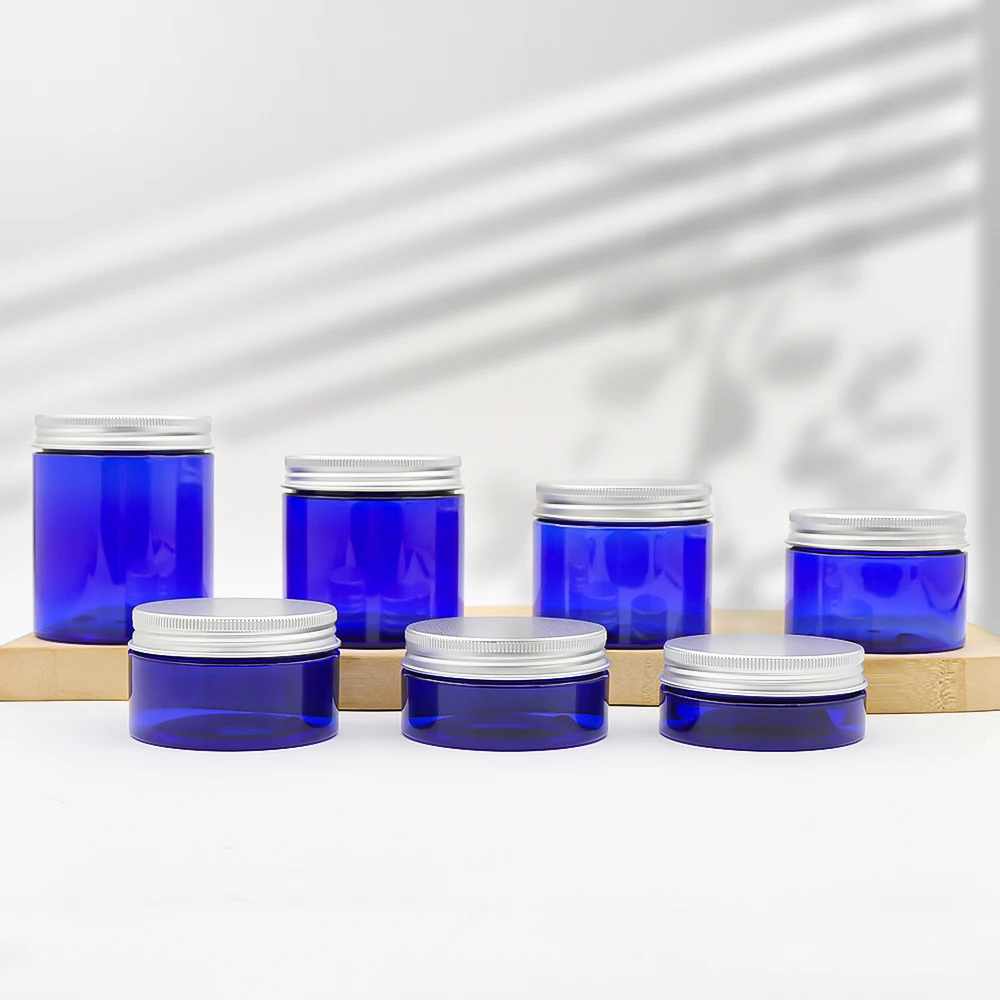 Factory Direct Sale 68mm 50 80 100 120 180 200 250 300 400 500ml Food Honey Cookie Food Jar With Lid Clear PET Spice Plastic Jar