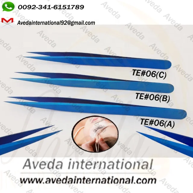 Wholesale Price Titanium Alloy Eyelash Extension Tweezers Light Weight Titanium Eyelash  Tweezers Custom Logo