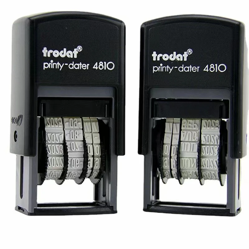 trodat good quality trodat self inking date stamp 4810 black dater stamp for office