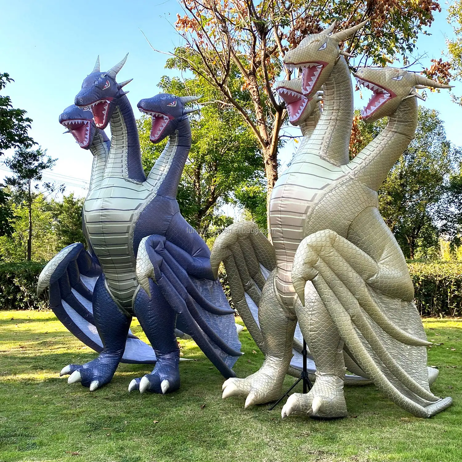 Three-headed dragon Inflatable Ghidorah costume monster Trex beast costume Halloween cosplay
