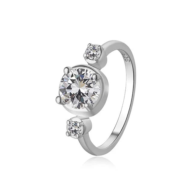 silver jewelry ring 925 sterling silver turkish high quality CZ ring