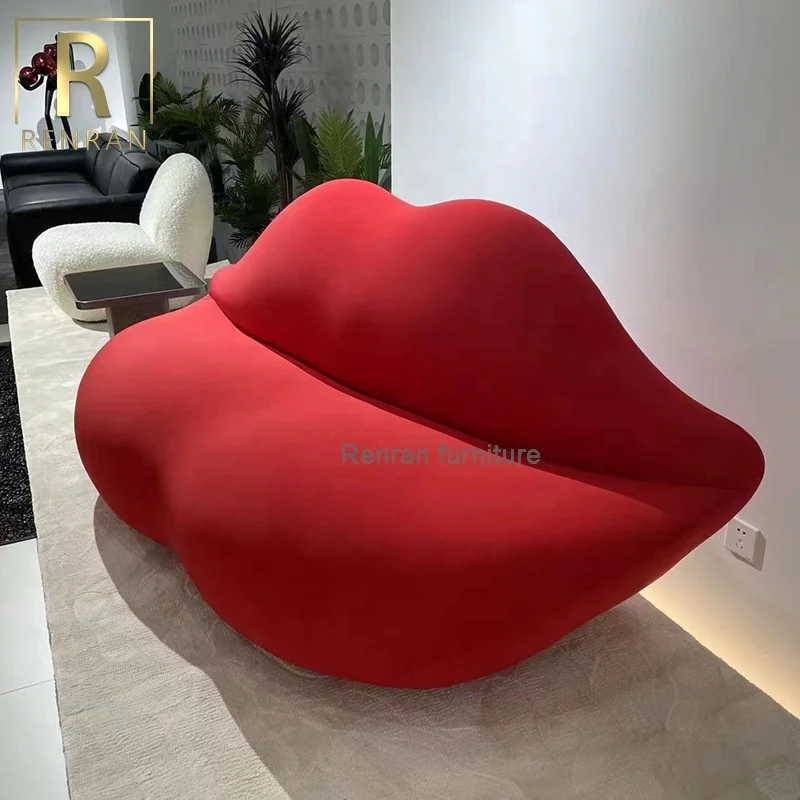 latest living room sofa design red lip sofa designer personality creative modern minimalist living room fabric sectional sofa