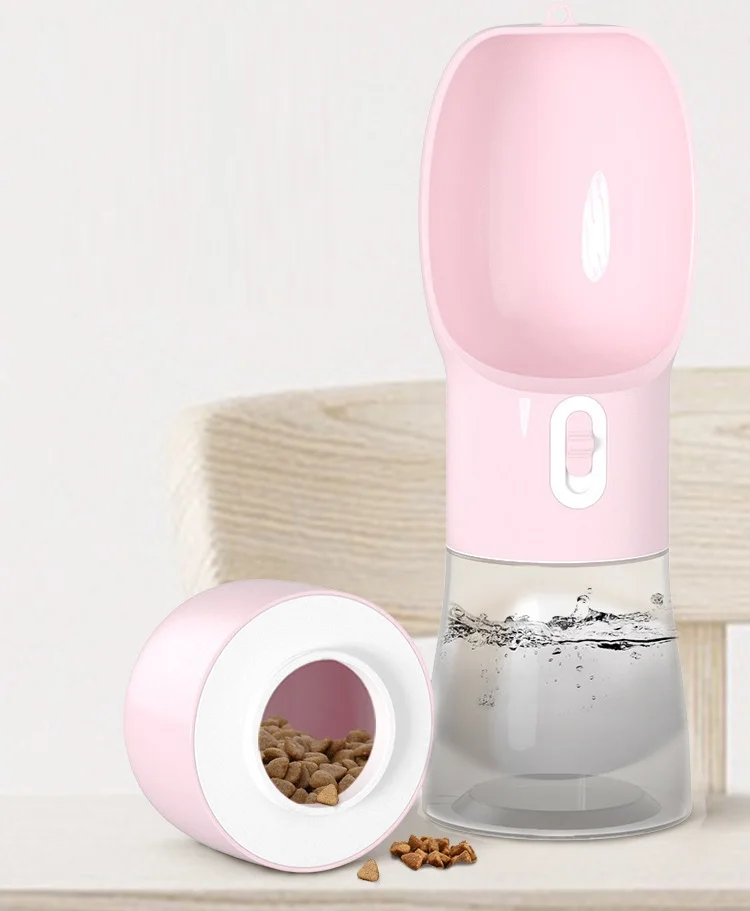 Multifunctional Pet Cup Wholesale Automatic Pet Drinking Fountain Water And Food 2 In 1 Dispenser Dog Portable Water Bottle