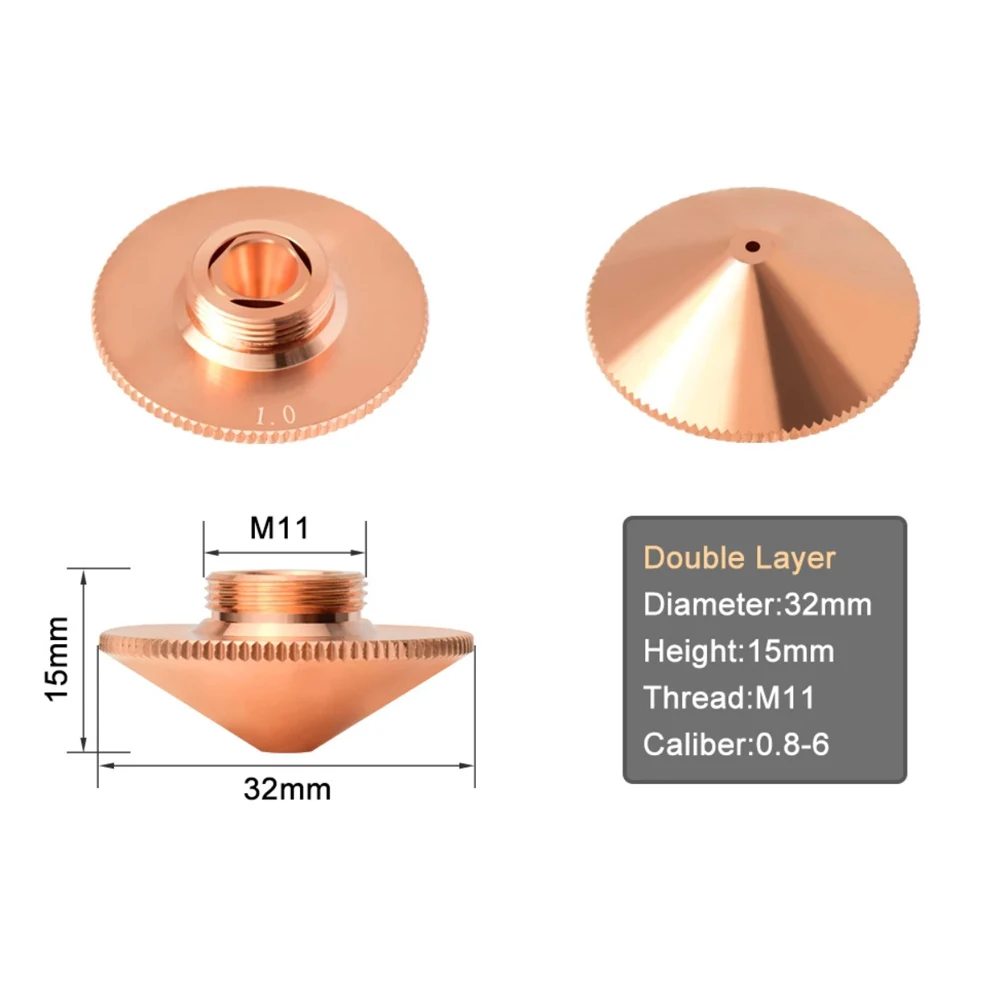 Laser Cutting Nozzle High Quality Fiber Laser Nozzles Lazer Head Brass Nozzles Laser Equipment Spare Parts