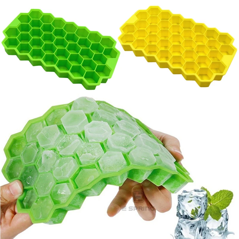 top sell logo honeycomb special square lattice silicone ice cube tray