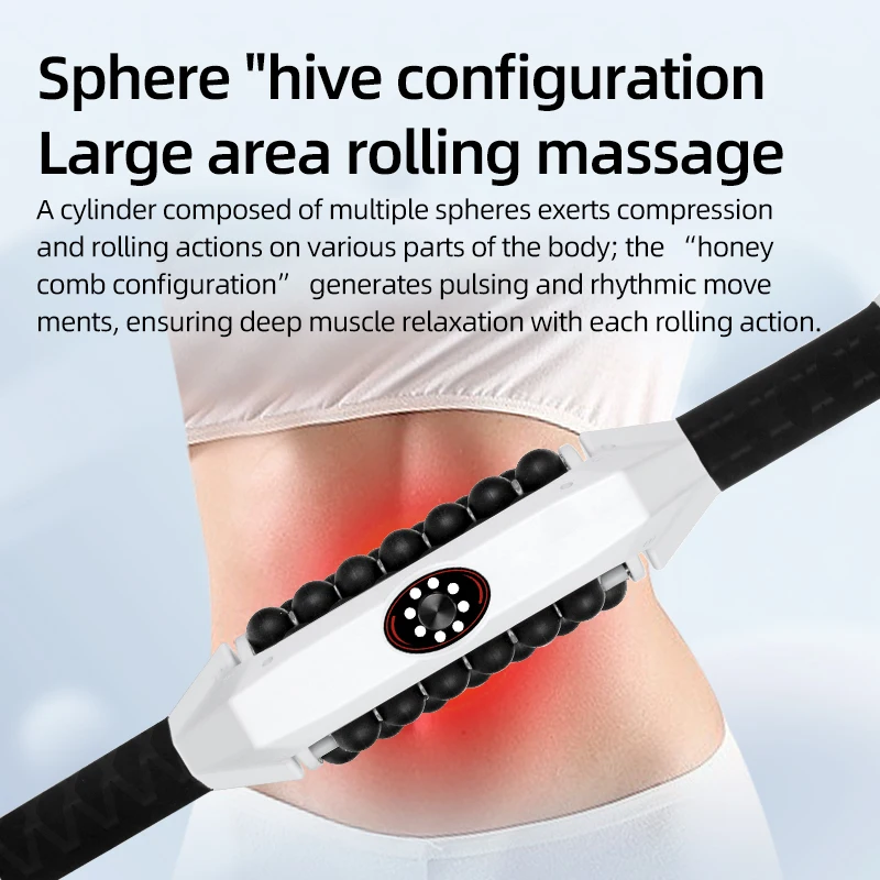 CE approval Rechargeable Fascia Rotating Inner Ball Painless body Muscle relax Roller Massager