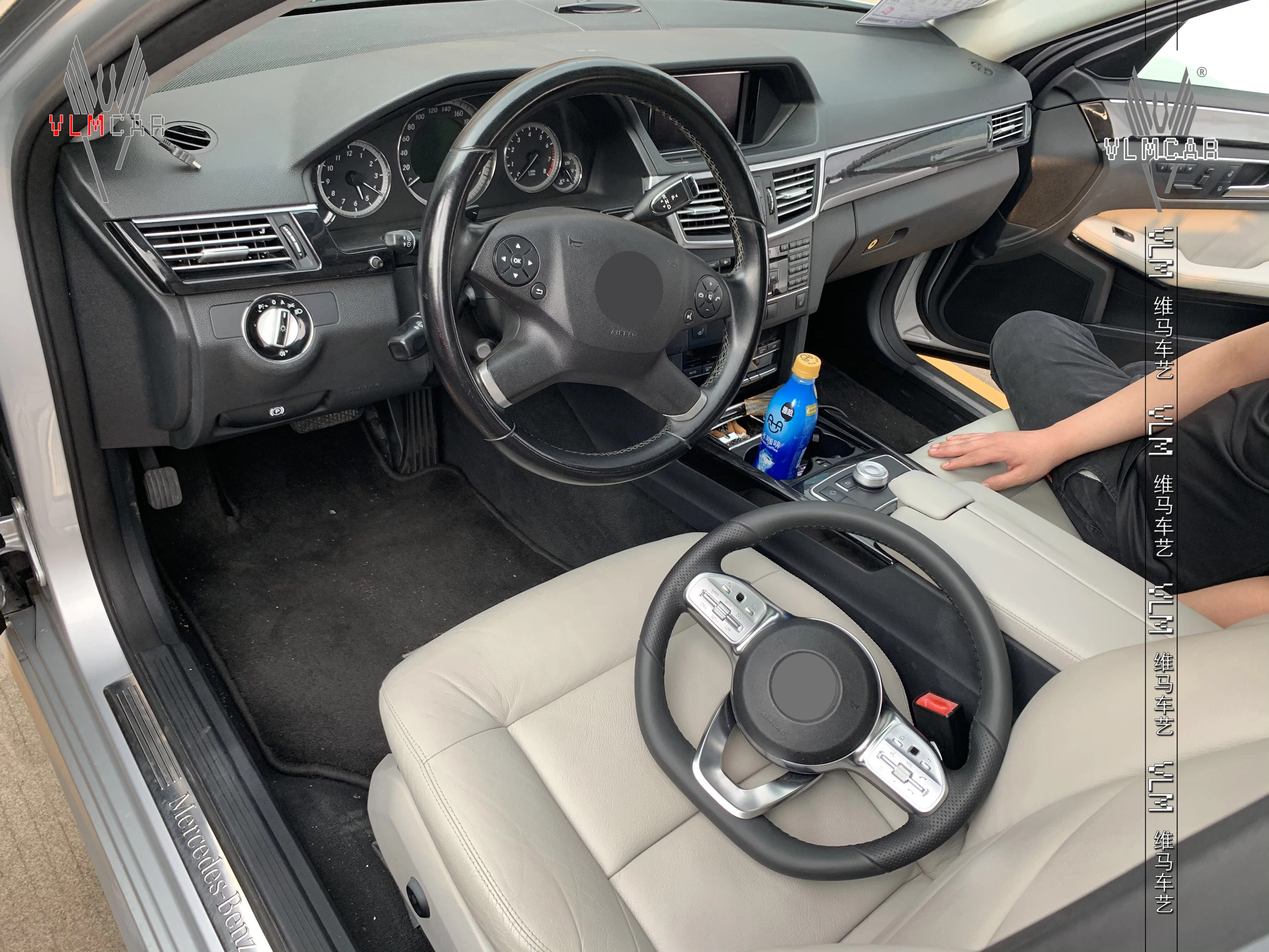 carbon fiber steering wheel For mercedes benz c-class A-class b-class e-class gla glc gle old model to new amg steering wheel