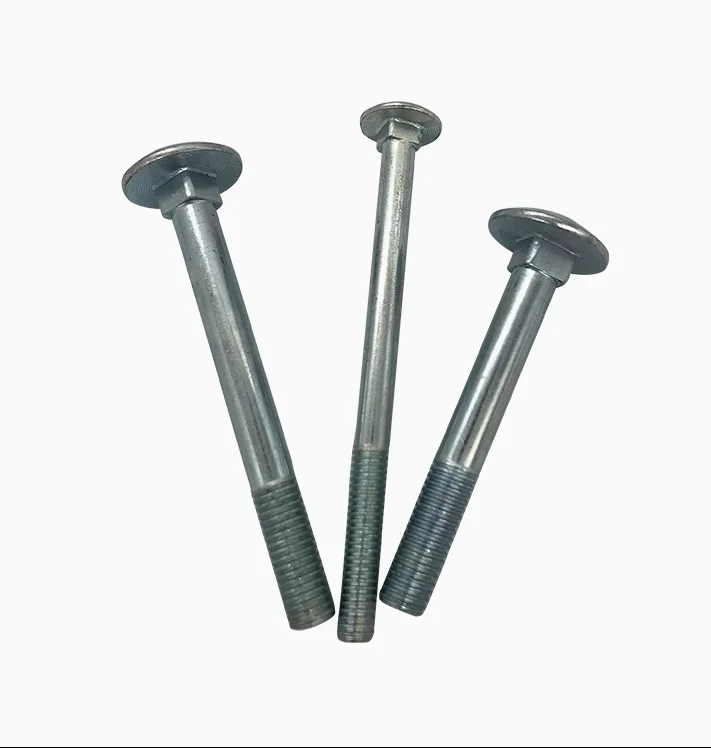 ASME/ANSI B18.5 307A Steel Plain Zinc & HDG Black Grade 2/5/8 Head Square Neck Carriage Bolts 1/4 x 6 1/2 Inch