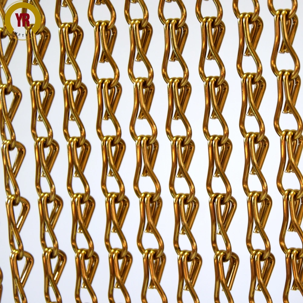 restaurant decoration aluminum chain curtain for ceiling space divider