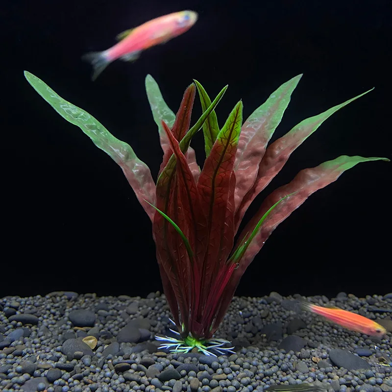 Custom Plantas de acuario Artificial  Plastic Artificial Aquarium Plants  Simulated Water Grass  Aquarium Decor Plastic Plants