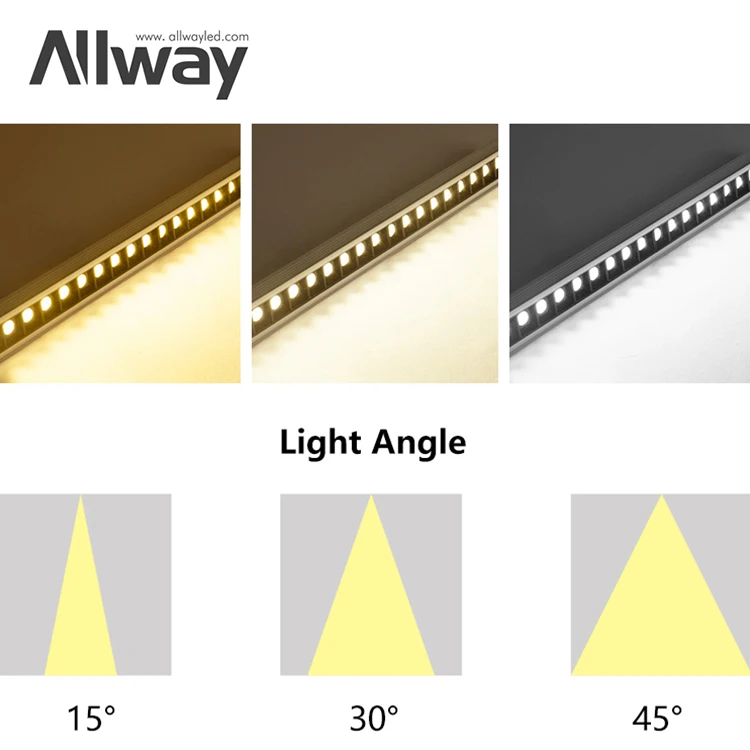 High Lumen Long Lifespan Anti Glare SMD Rectangle Recessed 30W LED Ceiling Linear Downlight